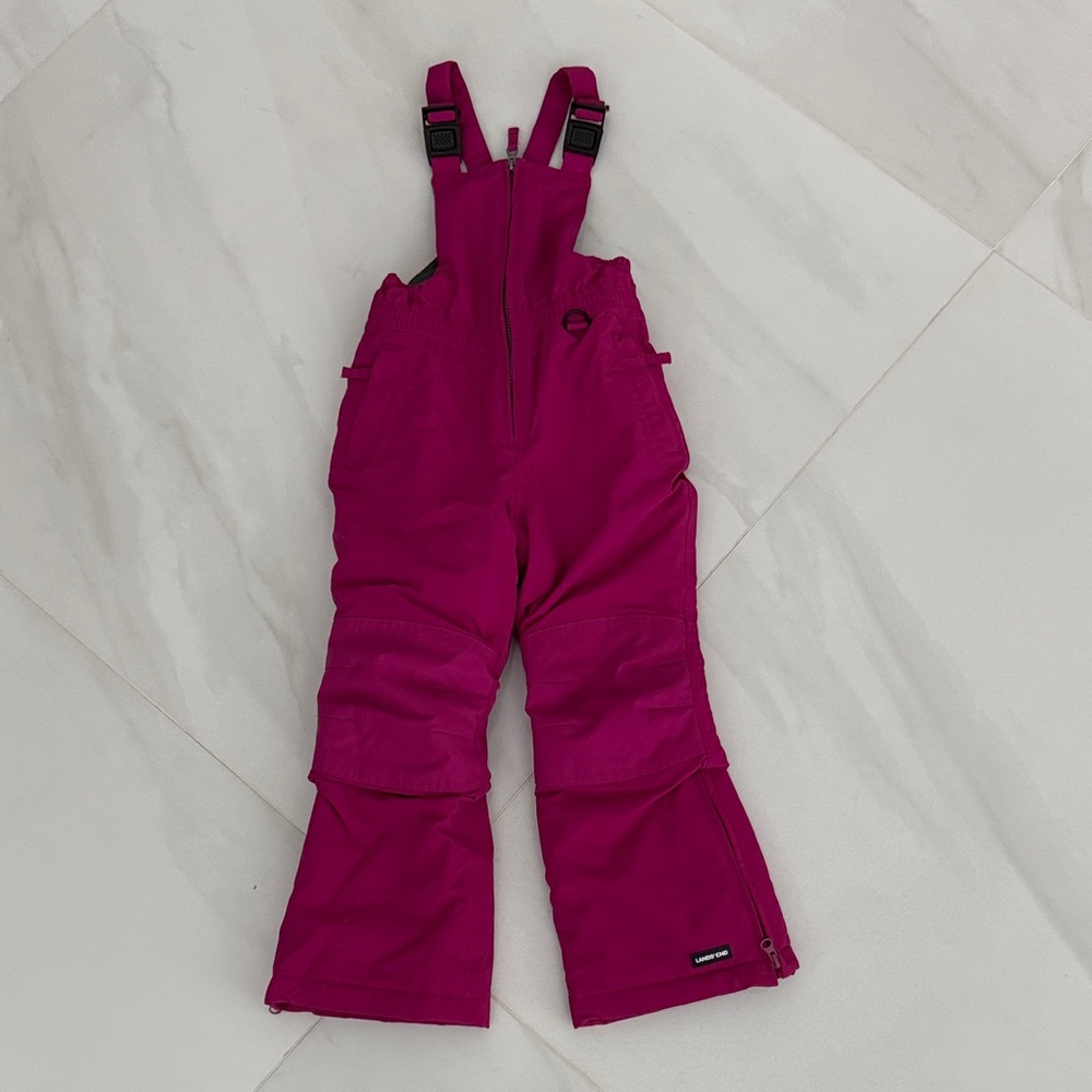 Lands' End Kids' Fuschia Ski Bib